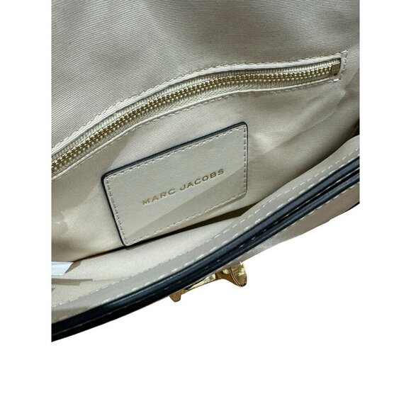 Marc Jacobs Purse The J Marc Shoulder Crossbody Bag Black Beige Cream Gold OS - Picture 11 of 16